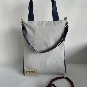 Borsa e collana grigio bordeaux