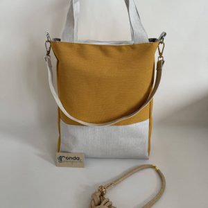 Borsa e collana grigio ocra