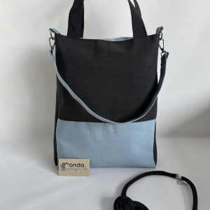 Borsa e collana nero azzurro